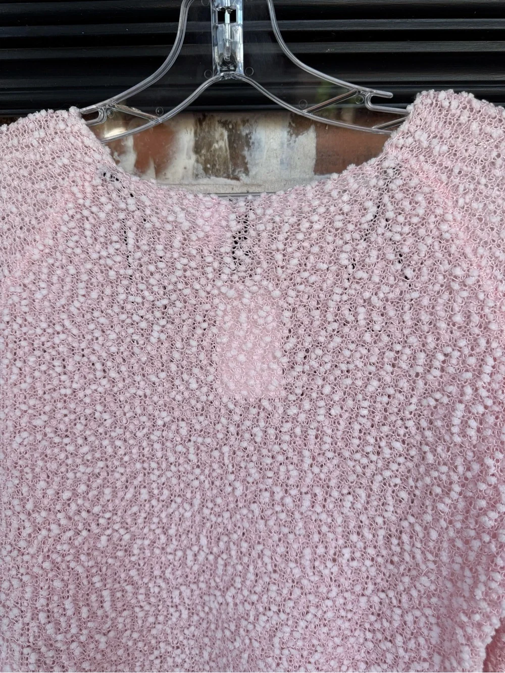 H&M Pink Chenille Cropped Sweater